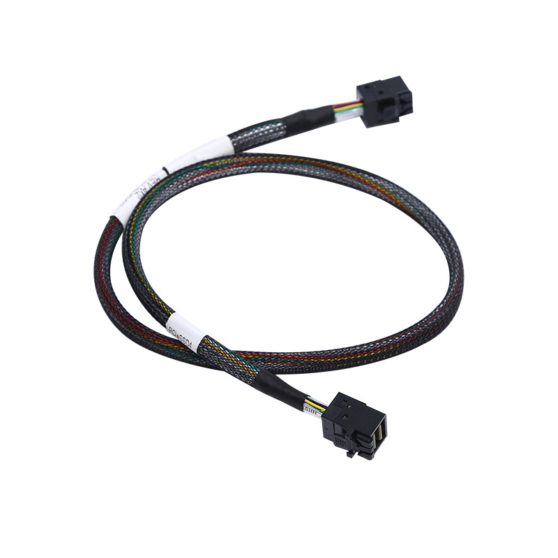 Mini SAS HD 12G szerverkábel, SFF-8643-tól SFF-8643-ig, RAID kártya backplane-hez, réz vezető, injekciós hegesztés