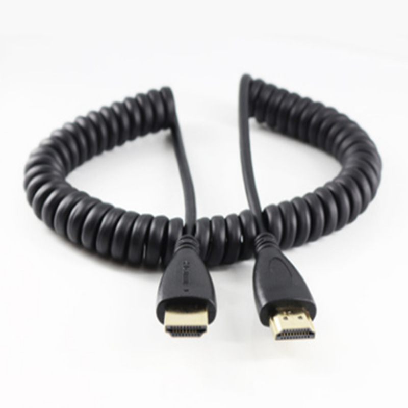 HDMI izvučni opružni kabel – muški-muški, za monitor, računalo, TV i projektor