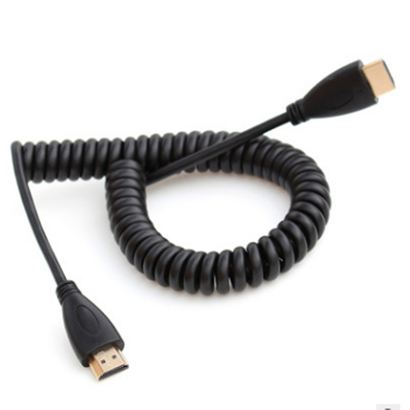 HDMI izvučni opružni kabel – muški-muški, za monitor, računalo, TV i projektor