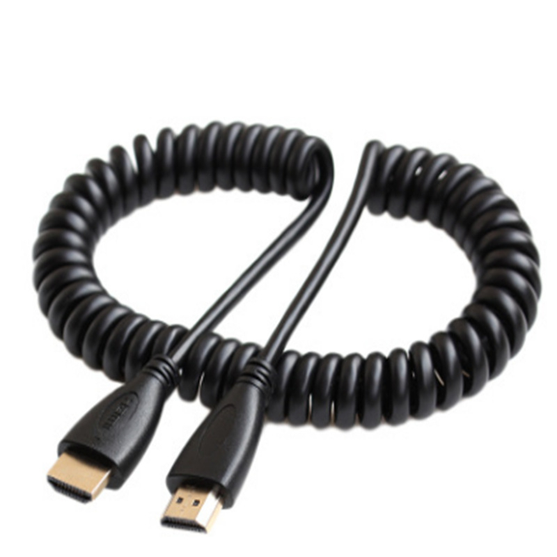 HDMI izvučni opružni kabel – muški-muški, za monitor, računalo, TV i projektor