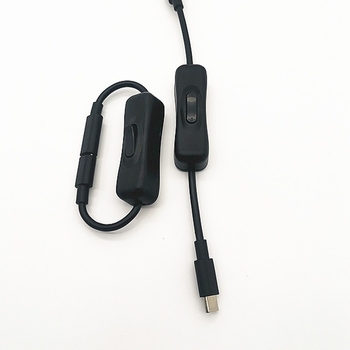 Type-C muški–ženski produžni kabel sa prekidačem, bakreni vodovi, duljina 0.2–1 m, težina 0.03 kg