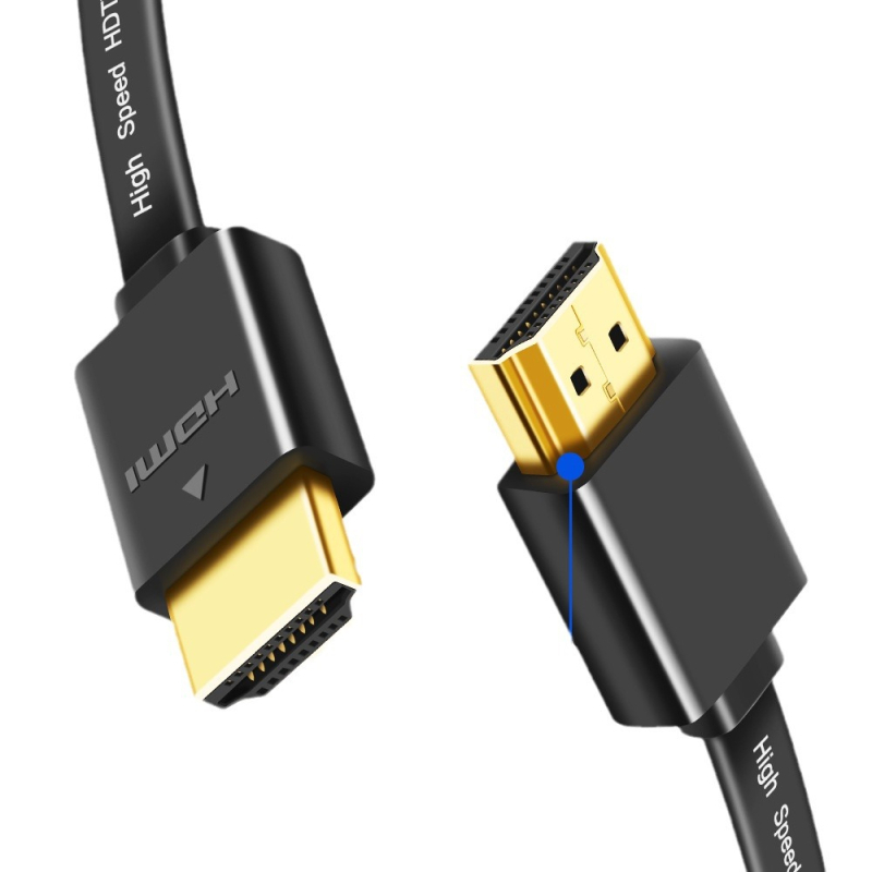 HDMI2.0 plosnati HDMI kabel za TV, PC i PS3/PS4 — bakar bez kisika, zlatni premaz, model HDMI2.0