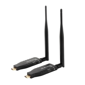 Extensor HDMI fără fir, rază 50 m, emițător și receptor, 1080P, conectori placate cu aur
