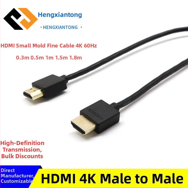 HXT HDMI kabel 19+1 pinova, verzija 2.0, 4K tanak kabel za set-top kutiju, duljina 1,5 m