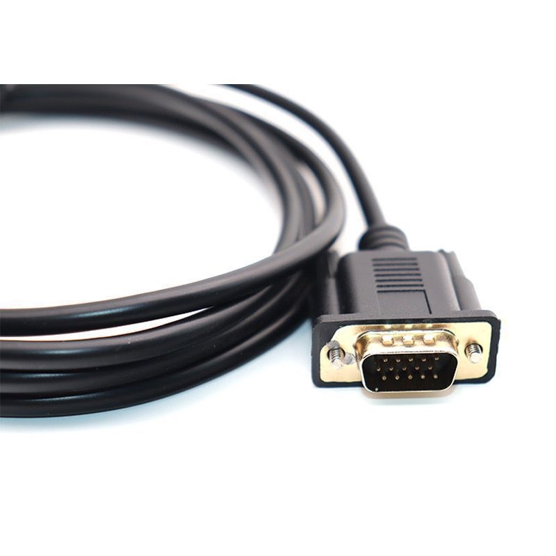 Cablu HDMI către VGA cu cip, 1,8 m, pentru monitor și proiector, fără sunet, fără alimentare