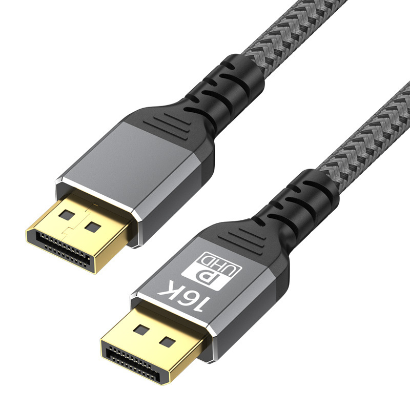 DisplayPort video kabel DP16K, DP2.1, bakreni vodiči, aluminijsko kućište s pozlaćenim kontaktima
