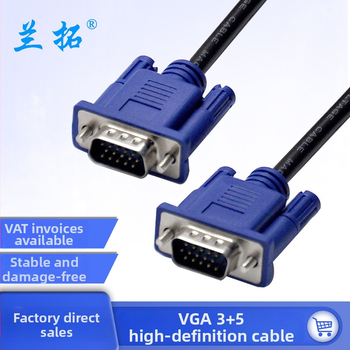 VGA kábel 1,5 m, muž-muž konektor, pre PC, monitor a projektor, meďou potiahnutý oceľový vodič