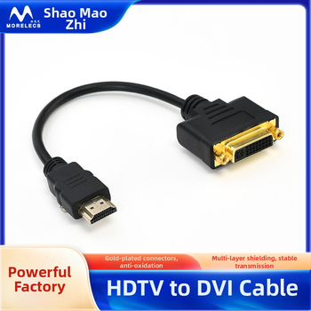 HDMI-DVI adaptér kábel pre PC displej, HDTV DVI rozhranie, 0.2 m meď, zlatý povlak