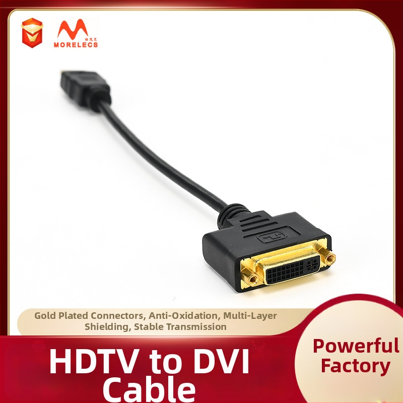 HDMI-DVI adaptér kábel pre PC displej, HDTV DVI rozhranie, 0.2 m meď, zlatý povlak