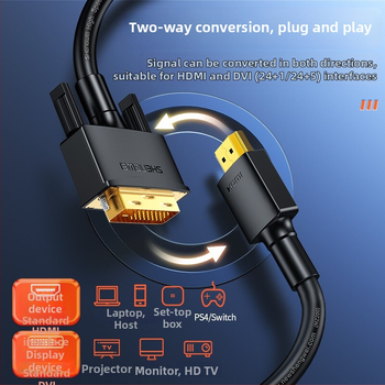 HDMI-DVI kétirányú adapterkábellel, 4K, rézvezető, Victory AHD0110G/AHD0118G/AHD0130G