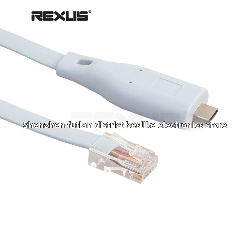 USB konzolový kábel TYPE-C na RJ45 pre Cisco switch — sériová línia, USB rozhranie, meďový vodič
