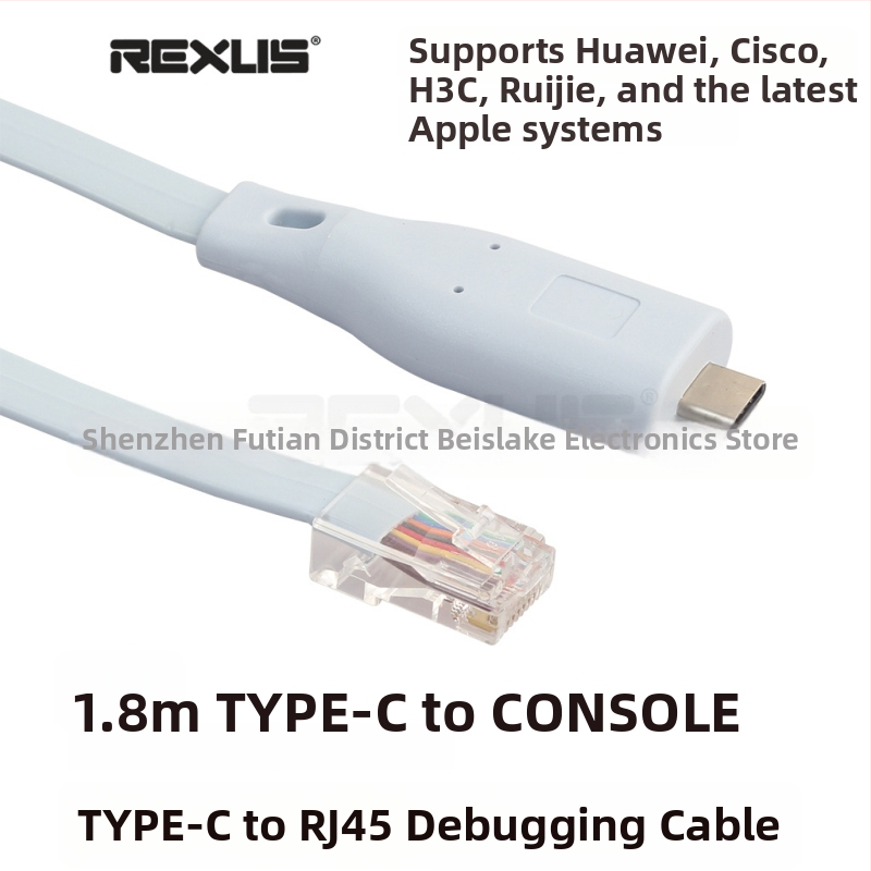 USB konzolový kábel TYPE-C na RJ45 pre Cisco switch — sériová línia, USB rozhranie, meďový vodič