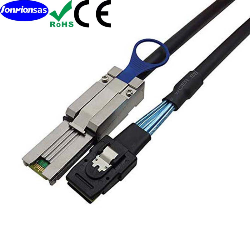 HD Mini SAS kabel SFF8087 na SFF8088, 6Gbps, 180° konektor, za serversku povezanost