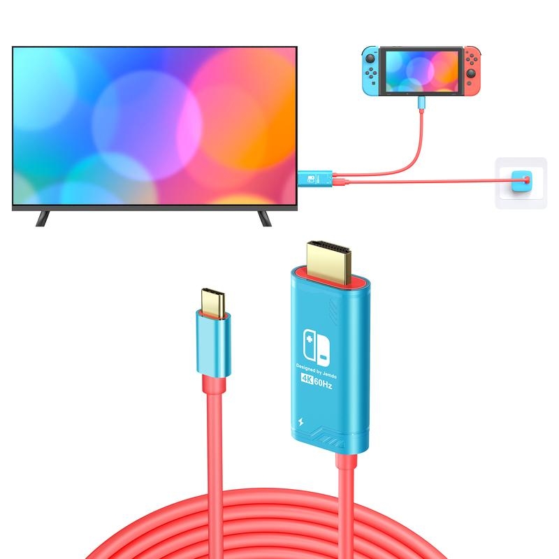 Prijenosni HDMI adapter kabel za Nintendo Switch, duljina 2 m, 4K, zaštitno kućište, kompatibilan s OLED televizorima