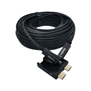 Optikai HDMI-kábel 4K, 30 m hosszú, aranyozott csatlakozók, HDMI 2.0, projektorokhoz és televíziókhoz