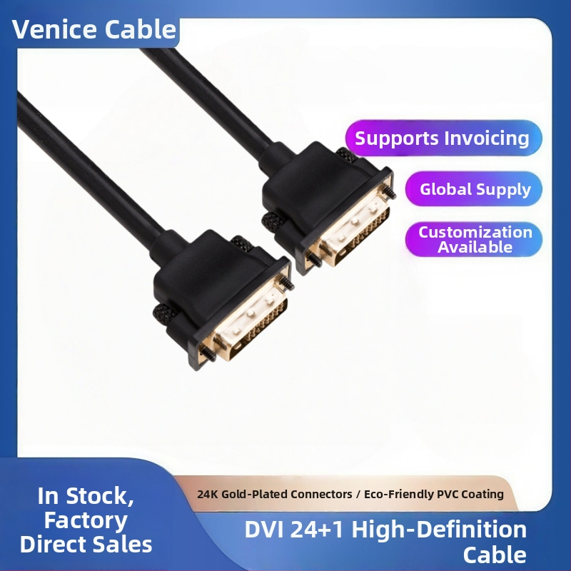 HDMI na DVI adaptér kábel — meď, zlaté plátovanie, pre PC, TV, set-top boxy, smerovače