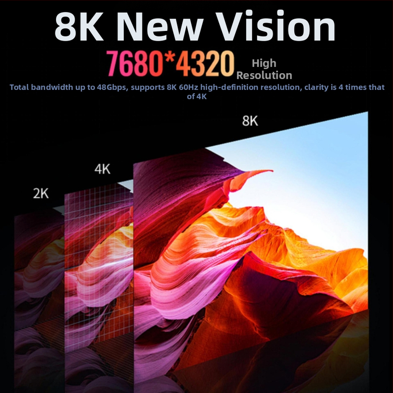 HDMI 2.1 kábel samec–samec pre monitory a PC, 8K vysoké rozlíšenie, meďové vodiče, zlacené konektory