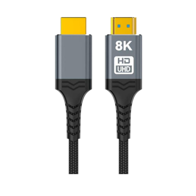 HDMI 2.1 kábel samec–samec pre monitory a PC, 8K vysoké rozlíšenie, meďové vodiče, zlacené konektory