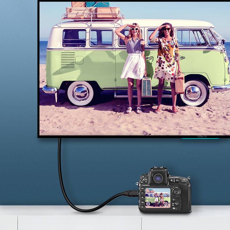 Cablu HDMI la micro HDMI pentru Raspberry Pi, placat cu aur, suport 4K, cupru fără oxigen, model AD015