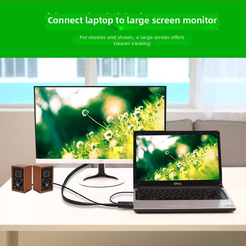 HDMI na VGA adapter s čipom za notebook na VGA monitor, pozlaćeni bakreni konektori, HDMI sučelje, model Z130