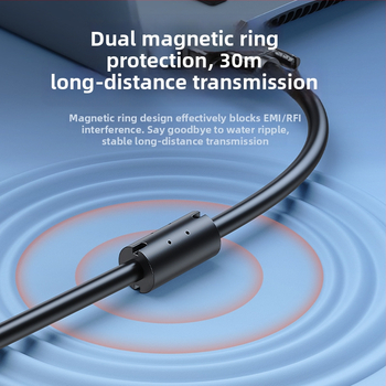 VGA kábel pre PC/monitor/projektor so viacvrstvovým tienením, meď bez oxidu, niklované konektory