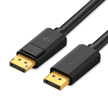 DisplayPort–DisplayPort kábel, férfi–férfi, verzió 1.2, oxigénmentes réz, hossz 1–5 m