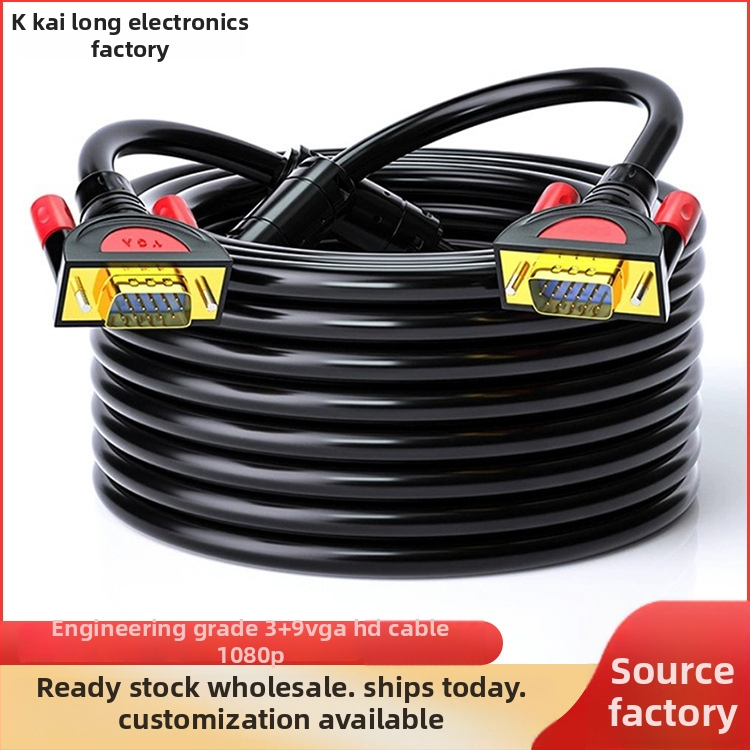 VGA kábel 3+9 HD, VGA línia pre televízor/monitor/projektor, meďou pokovené oceľové jadro, inžinierska kvalita