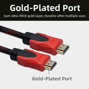 HDMI kabel duljine 1,5 m – pozlaćeni priključci, jezgro od bakreno obloženog čelika, za PC, TV, monitor i set-top box