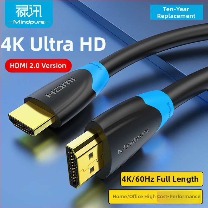 HDMI kábel pre 4K s HDMI 2.0, meďené vodiče, zlaté konektory, dvojfarebný plášť, pre televízory, monitory a projektory