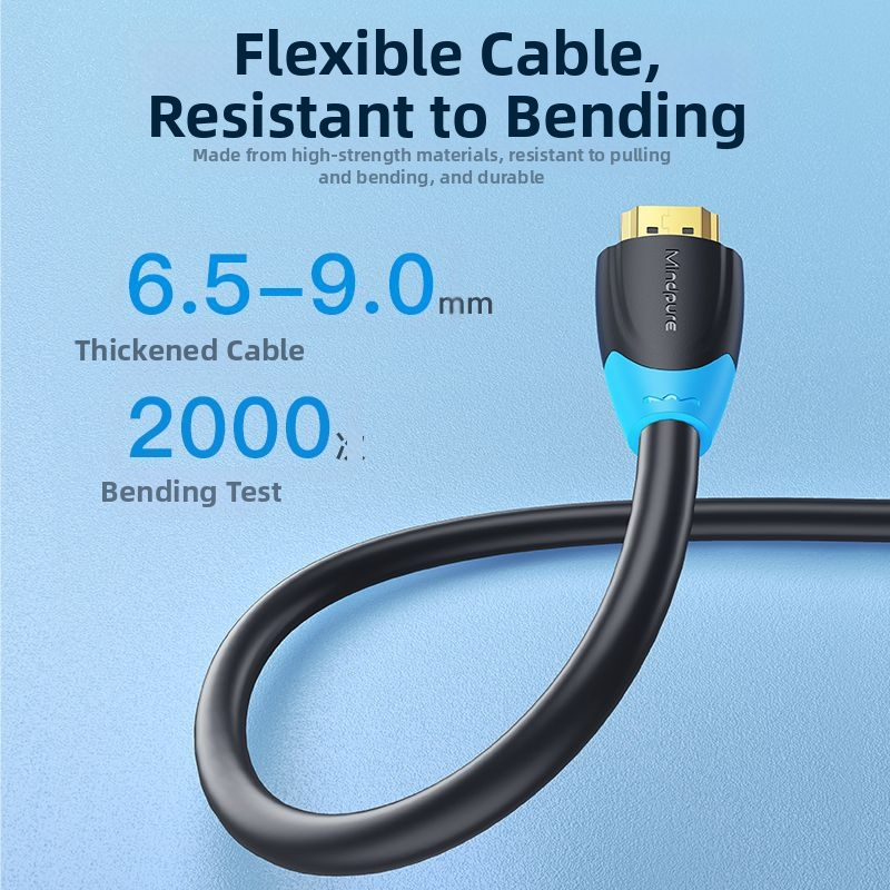HDMI kábel pre 4K s HDMI 2.0, meďené vodiče, zlaté konektory, dvojfarebný plášť, pre televízory, monitory a projektory