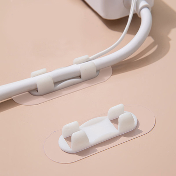 Fali kábelrögzítő klipsz – szög nélkül, önadhéziós, műanyag, modern dizájn