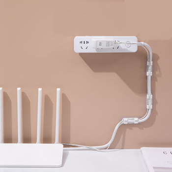 Fali kábelrögzítő klipsz – szög nélkül, önadhéziós, műanyag, modern dizájn