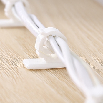 Melbonson - Műanyag vezeték-clip, önragasztó, fúrás nélkül, modern letisztult stílus, ideális íróasztalhoz, hálószobába és nappaliba