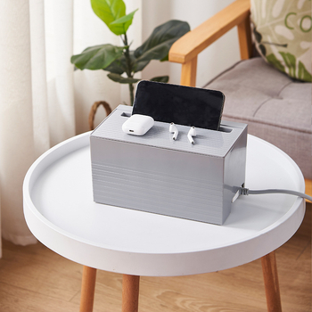 Ranye Cutie pentru organizarea cablurilor pentru prize și cabluri de date — plastic, stil japonez, organizator de birou