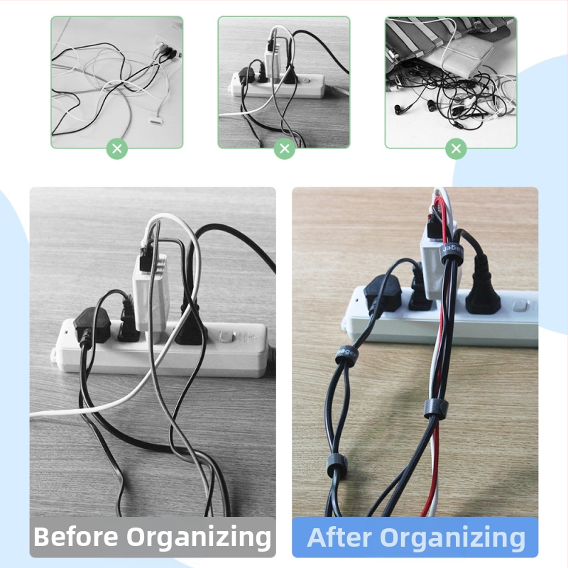 Essager Traka za upravljanje kabelima, najlon, ljepilo tip navijanja, jednostavan stil, za slušalice, kabeli za podatke i napajanje