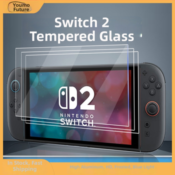 Switch2 tvrdený sklenený film s matným povrchom, proti otlačkom prstov a ochrana proti modrému svetlu pre Nintendo Switch2, priehľadnosť 97%, hrúbka 0,33 mm