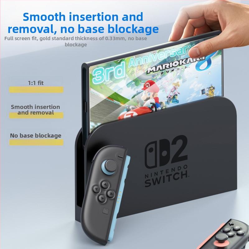 Nintendo Switch 2 ekrano apsauga, termo plėvelė, HD aiškumas, mėlynos šviesos filtras, modelis switch2