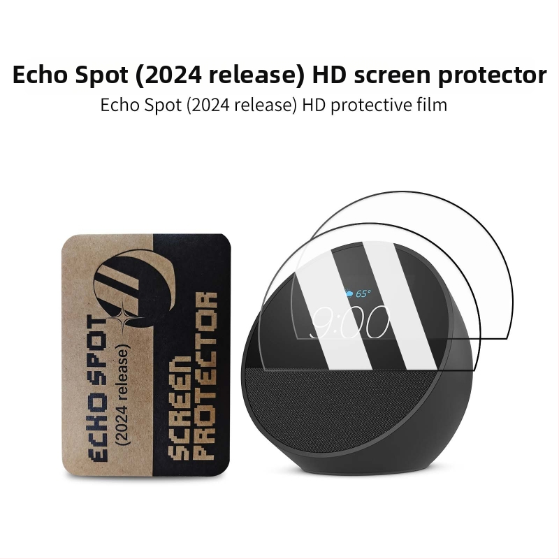 Echo Spot 2024 ekrāna aizsargplēve – PET materiāls, 0,3 mm, 90% caurlaidība, Zy-83 OEM, iepakojumā 2 gab.