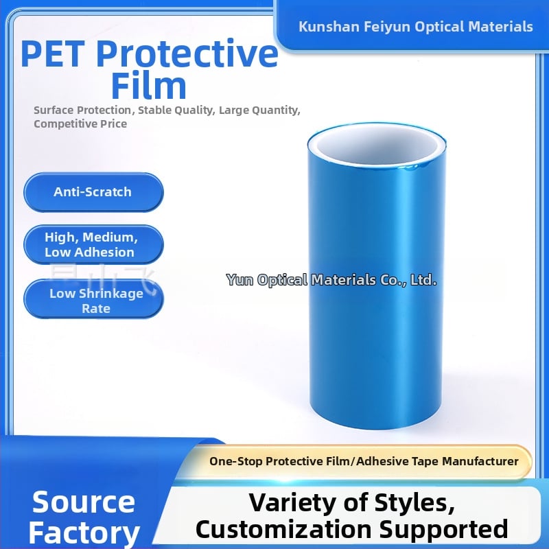 LCD ekrano apsauginė plėvelė (PET) – Antistatinei, Aukštos temperatūros atsparumui, Atsparus įbrėžimams ir dulkių atsparumui; pagrindas PET, šerdis PE
