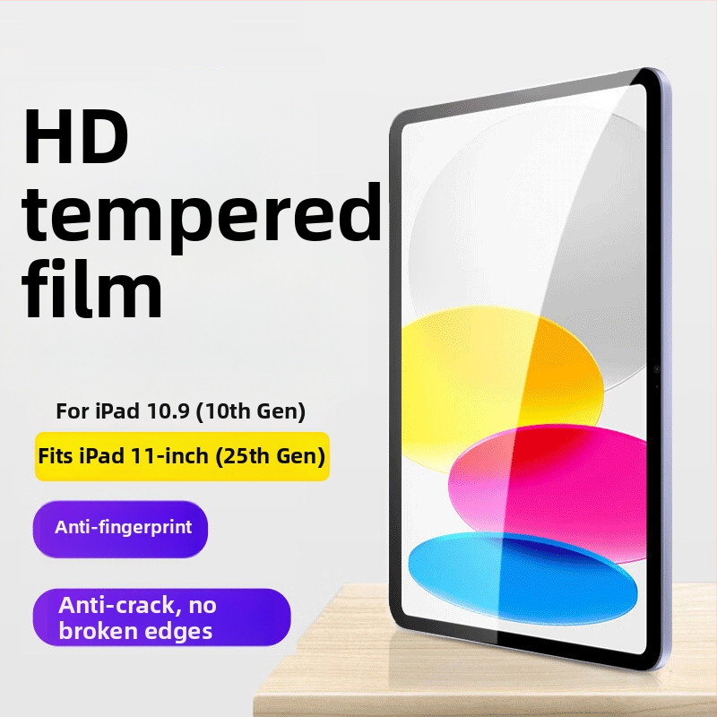 iPad temperatētā stikla ekrāna aizsargs – priekšējā aizsardzība, HD, anti-pirkstu nospiedums, Zīmols YOT, Apple iPad