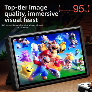 Nintendo Switch AR pretatspiedumu ekrāna aizsargs, 0,17 mm, 95% caurlaidība, pret pirkstu nospiedumiem