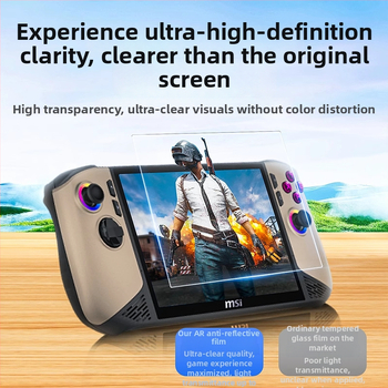 MSI Claw8 AI+ AR pretatspiedumu plēve – 0,17 mm, 95% caurlaidība, pilns pārklājums, pret pirkstu nospiedumiem, skaidrs attēls