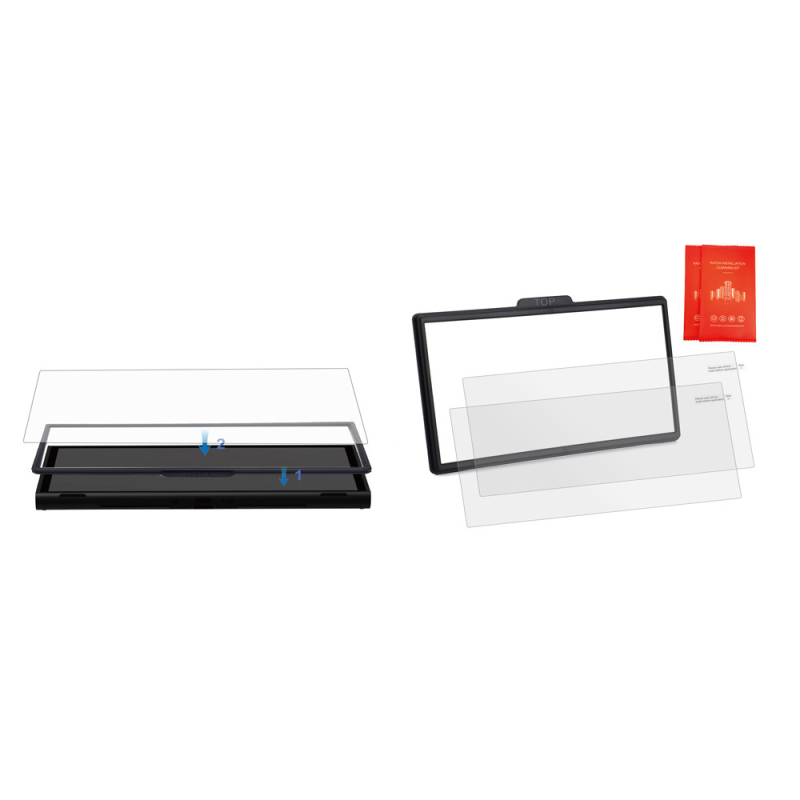 Switch2 ekrāna aizsargs no temperētā stikla, 2 gab., pret pirkstu nospiedumiem, iekļauts tīrīšanas maisiņš