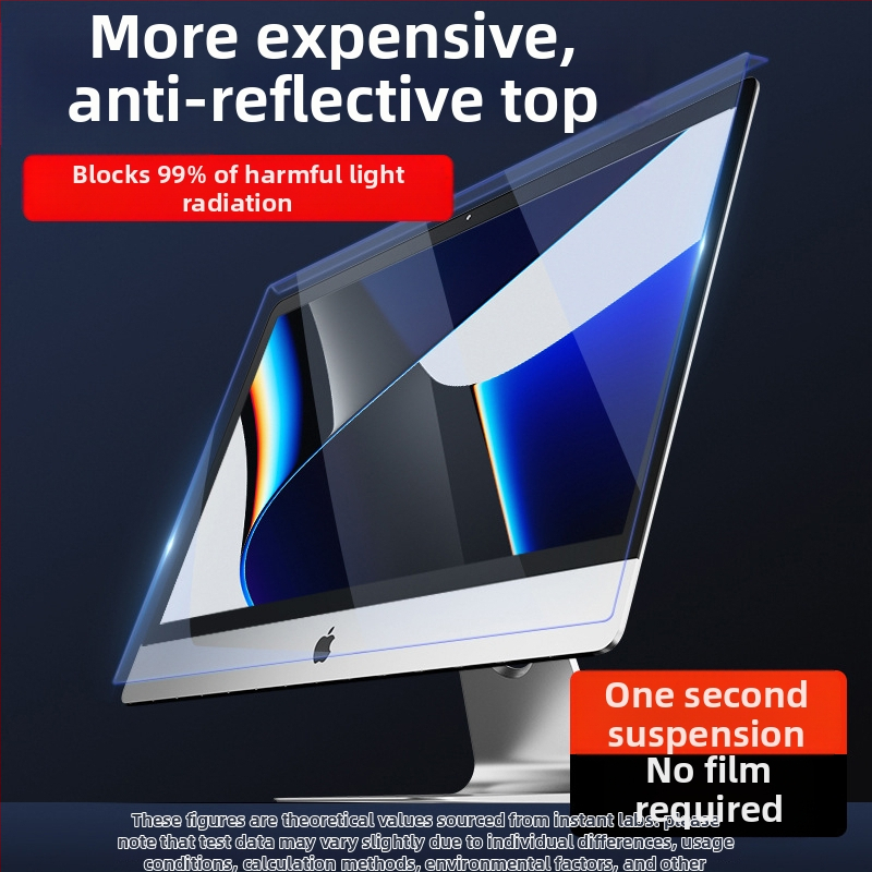 Monitoriaus ekrano apsauginė plėvelė nuo mėlynosios šviesos su HD skaidrumu, skirtas staliniam kompiuteriui – vokiečių importo medžiagos – OEM apdorojimas – 500 g – matinis akrilo plokštė