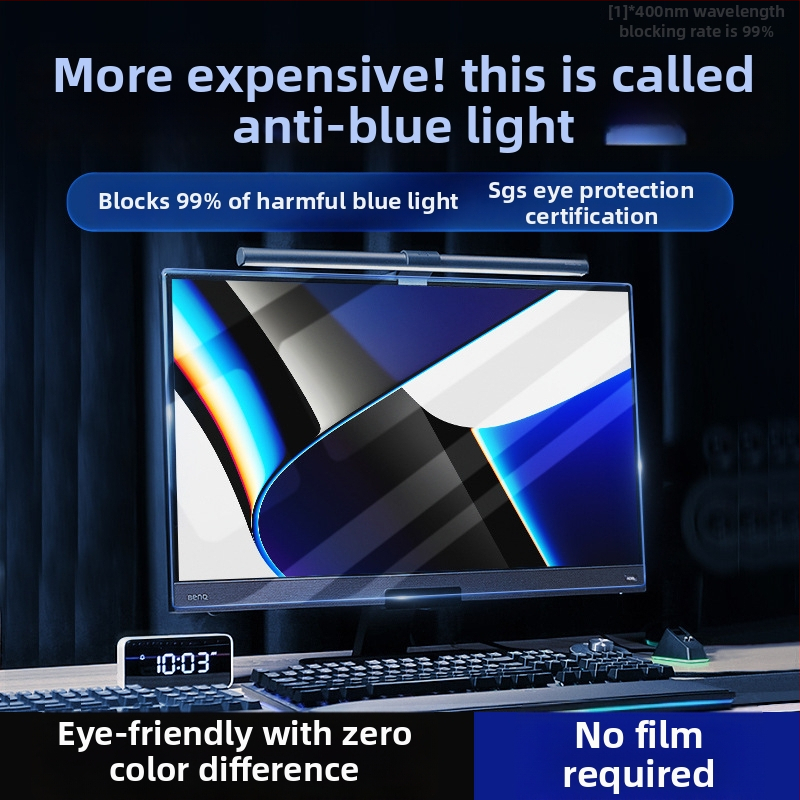 Monitor kijelzővédő a kékfény elleni védelemhez, HD felbontású, asztali számítógépekhez – német import anyagok – OEM feldolgozás – 500 g – anti-glare akril panel