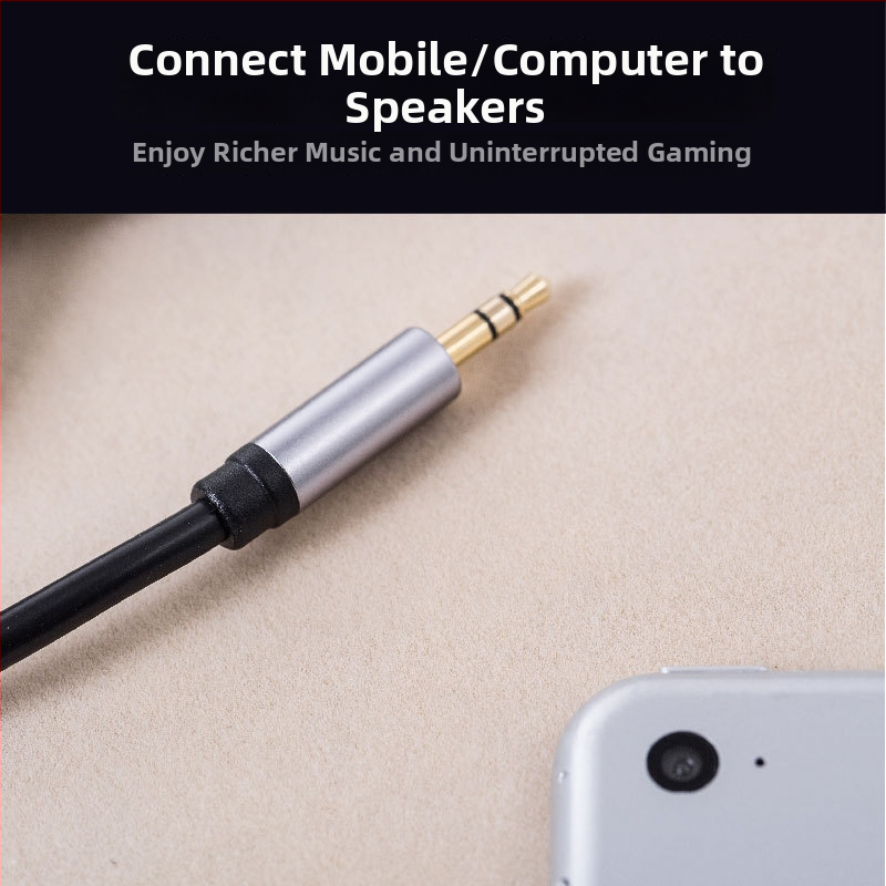 Feinier FL12 3,5 мм към двойни RCA аудио кабел със златно покритие за цифрови устройства