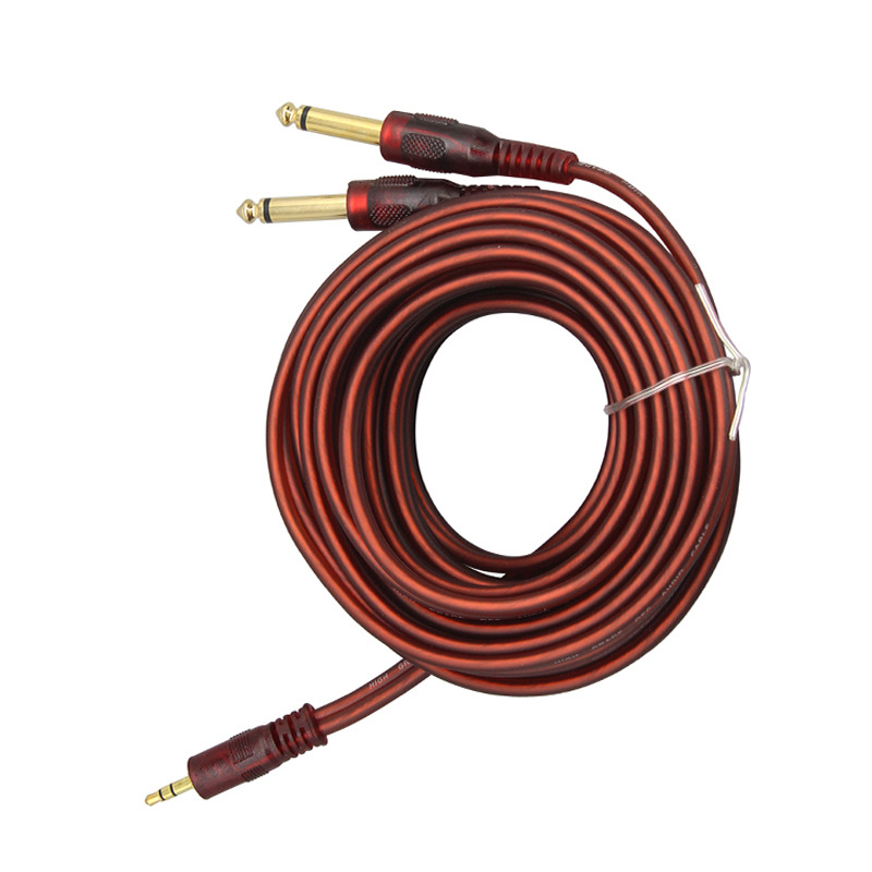 Shadow Fiber аудио кабел 3.5 мм към двойно 6.5 мм медно ядро за дигитални устройства