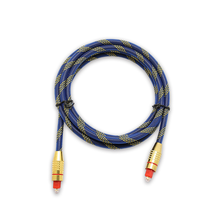 Cablu optic din fibră pentru echipamente cu interfață optic – conectori platinati cu aur; miez din plastic; înveliș PVC; Greutate 0,05