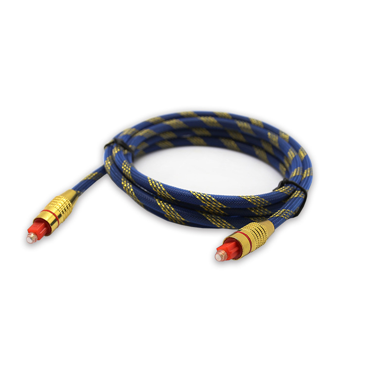 Cablu optic din fibră pentru echipamente cu interfață optic – conectori platinati cu aur; miez din plastic; înveliș PVC; Greutate 0,05