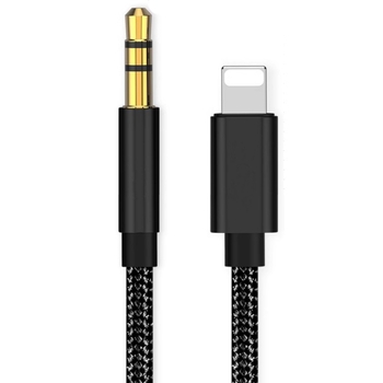 Cablu audio - Apple iPhone 3.5mm AUX împletit, nucleu din cupru acoperit cu aur, sunet de înaltă definiție